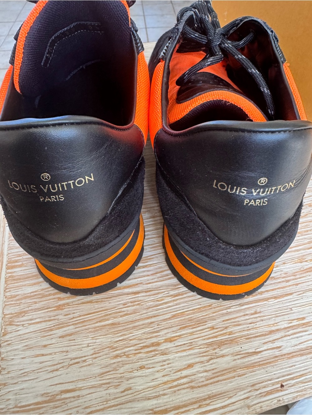 Louis Vuitton Men’s Black & Orange Runner Sneakers